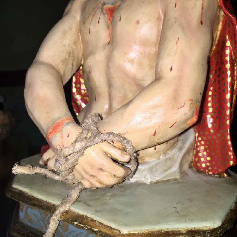 ECCE HOMO, statua lignea settecento.