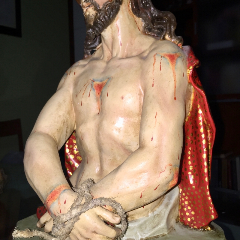 ECCE HOMO, statua lignea settecento.