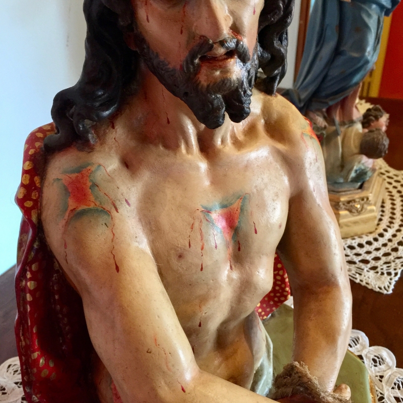 ECCE HOMO, statua lignea settecento.