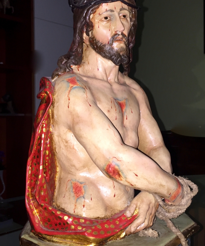 ECCE HOMO, statua lignea settecento.