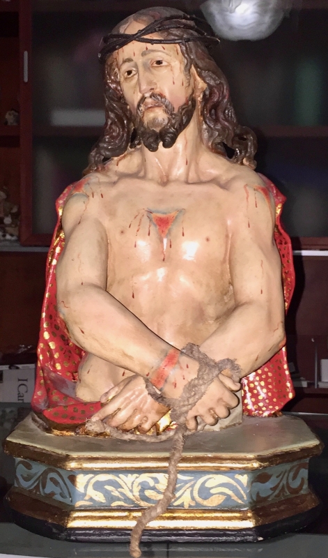 ECCE HOMO, statua lignea settecento.