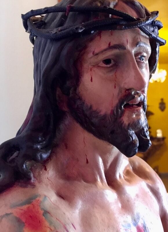 ECCE HOMO, statua lignea settecento.